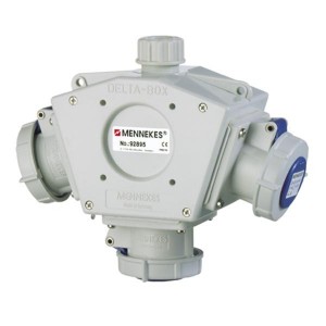 TOMACORRIENTE TRIPLE AÉREO (DELTABOX) 16A 2P+T 250V AZUL 6H