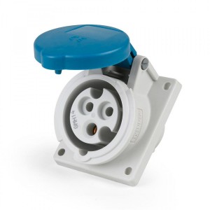 TOMA EMPOTRABLE 16A 2P+T 250V AZUL 6H IP44 MENNEKES